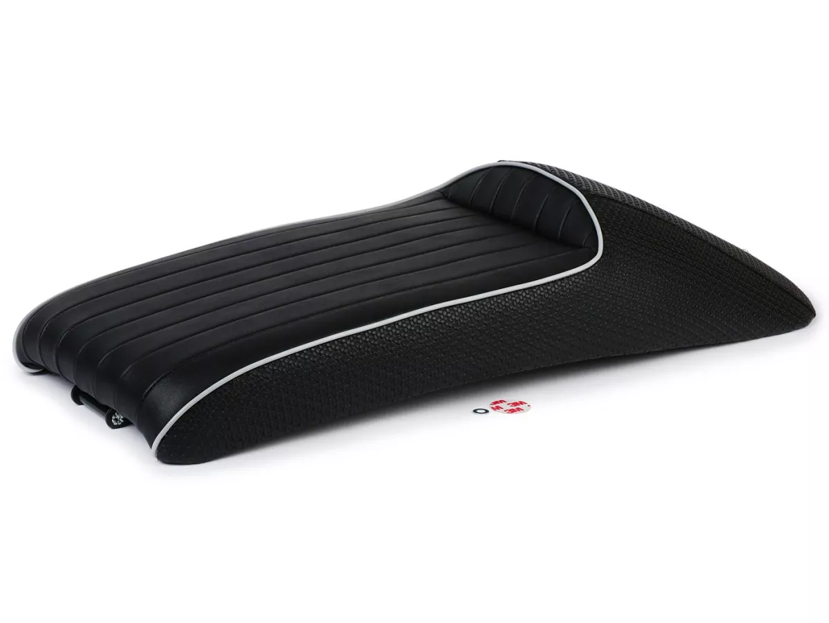 Sitzbank BGM Slope Back, schwarz (alfatex) für Royal Alloy GP 125/300/350, TG 125/300/350