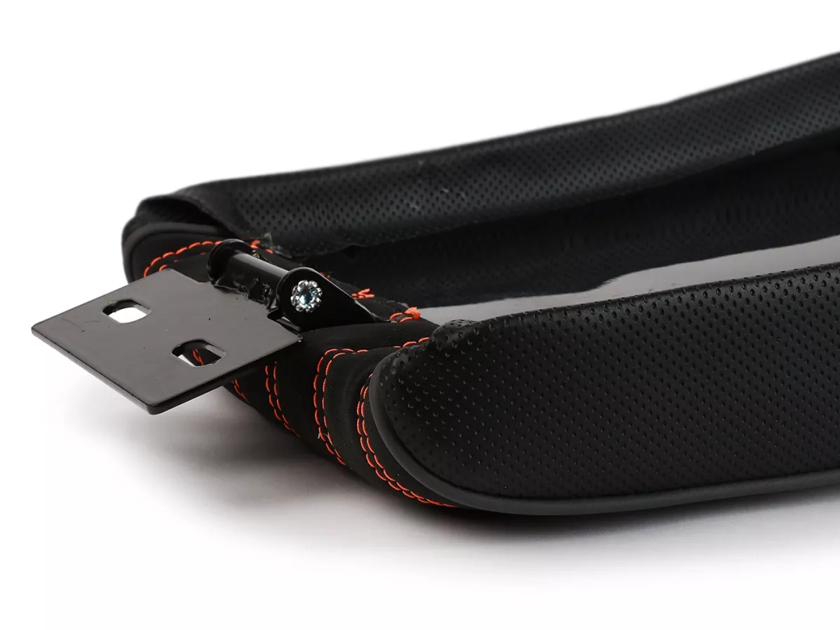 Selle BGM TEST BIKE avec coutures orange pour Royal Alloy GP 125/300/350, TG 125/300/350