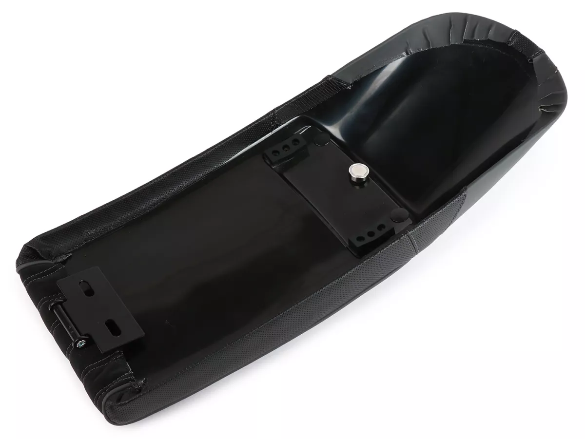 Selle BGM TEST BIKE avec coutures grises pour Royal Alloy GP 125/300/350, TG 125/300/350