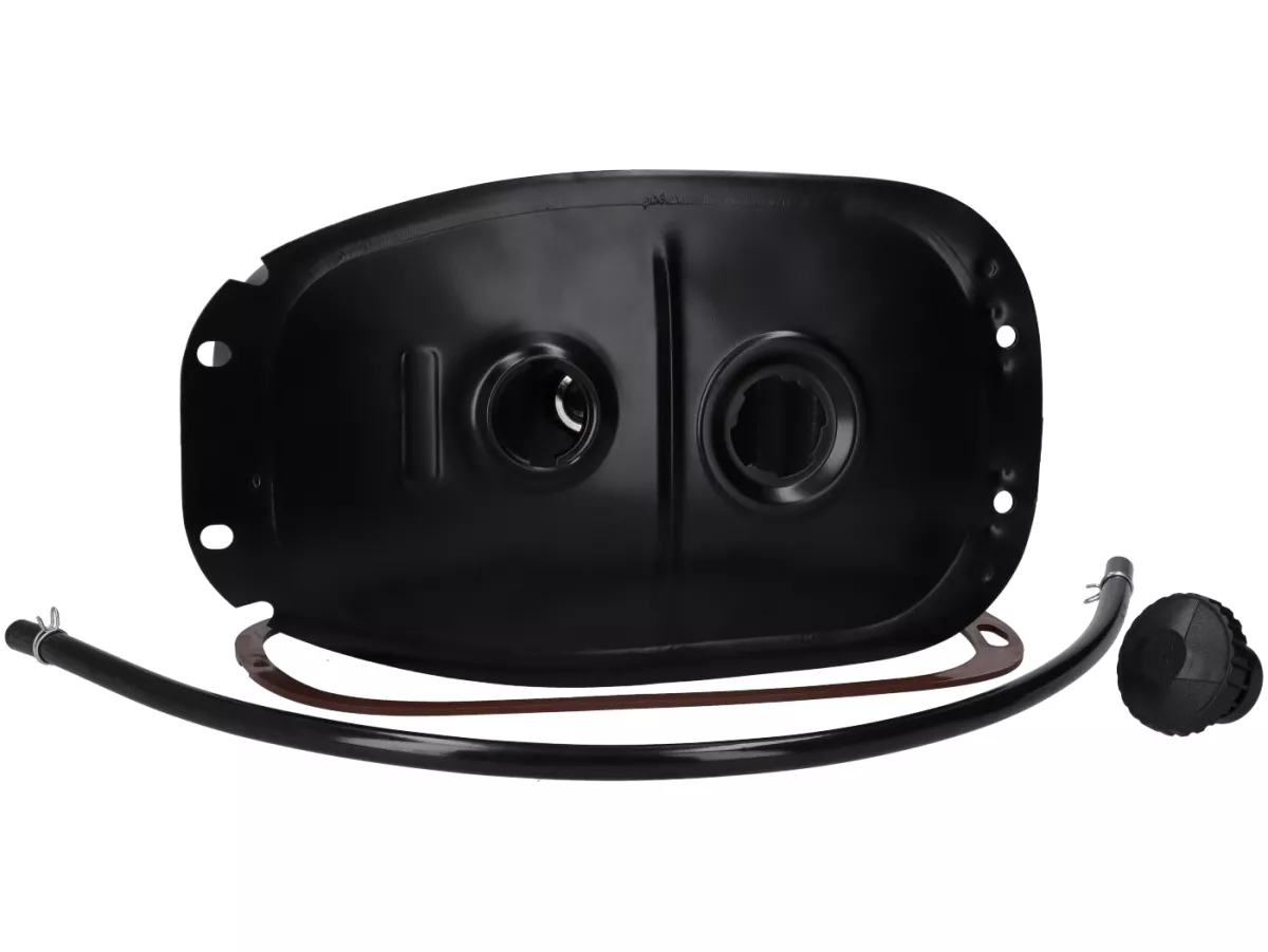Set serbatoio incl. tappo serbatoio, rubinetto benzina Faster Flow e tubo flessibile -BGM PRO- Vespa PX Lusso (dal 1984) - versione senza lubrificazione separata, con indicatore di livello carburante