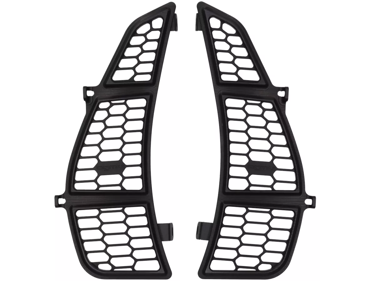 Grille de compartiment à bagages BGM nid d'abeille, aluminium CNC, noir mat pour Vespa GTS125/300/310 (2023-), GTV 300/310 (2023-)