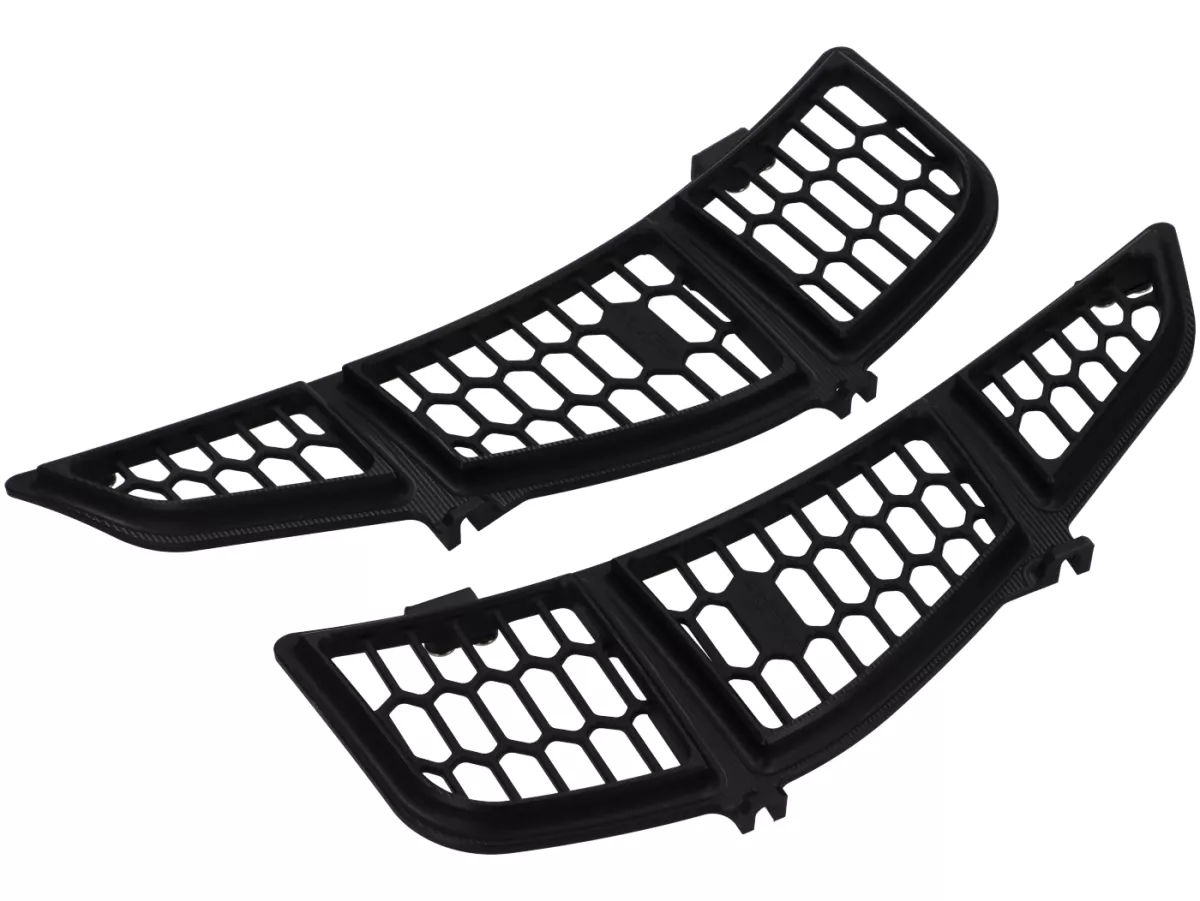 Grille de compartiment à bagages BGM nid d'abeille, aluminium CNC, noir mat pour Vespa GTS125/300/310 (2023-), GTV 300/310 (2023-)