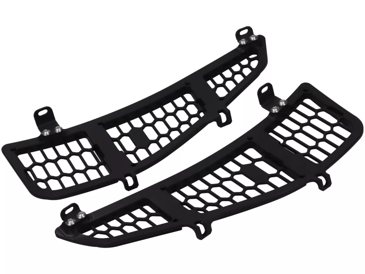 Grille de compartiment à bagages BGM nid d'abeille, aluminium CNC, noir mat pour Vespa GTS125/300/310 (2023-), GTV 300/310 (2023-)