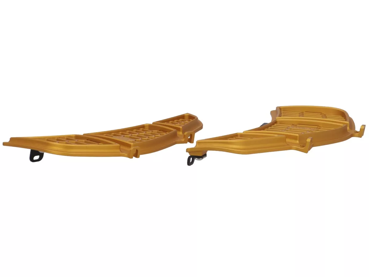 Griglia vano bagagli BGM a nido d'ape, alluminio CNC, oro opaco per Vespa GTS125/300/310 (2023-), GTV 300/310 (2023-)