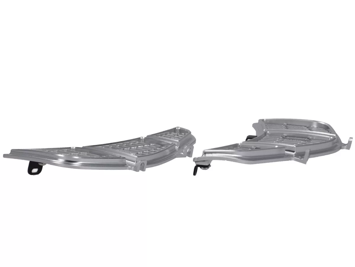 Kisi-kisi kompartemen bagasi BGM honeycomb, aluminium CNC, perak untuk Vespa GTS125/300/310 (2023-), GTV 300/310 (2023-)
