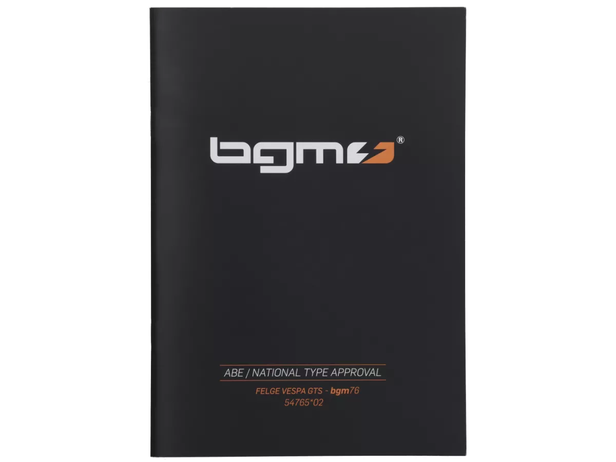 Ensemble de jantes (avant+arrière y compris les kits de montage) -BGM PRO SPORT - 3.00-13 pouces - Vespa GTS, GTS Super, GTV, Sei Giorni, GT 60, GT, GT L 125-310ccm - or mat