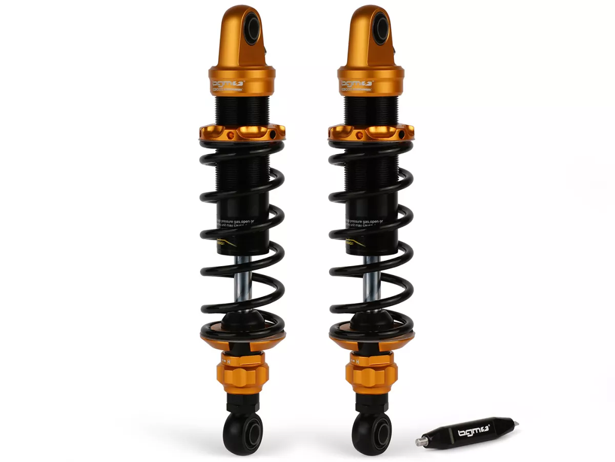 Jeu d'amortisseurs avant -BGM PRO F16 SPORT- Royal Alloy, GP125-350, TG125-350 - noir/or