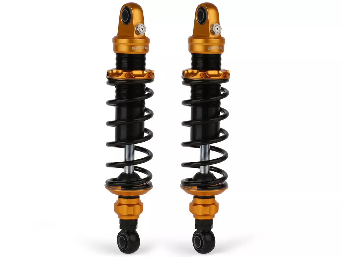 Jeu d'amortisseurs avant -BGM PRO F16 SPORT- Royal Alloy, GP125-350, TG125-350 - noir/or