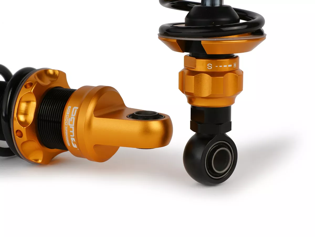 Jeu d'amortisseurs avant -BGM PRO F16 SPORT- Royal Alloy, GP125-350, TG125-350 - noir/or