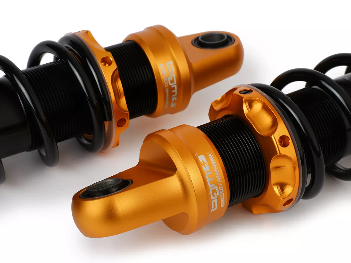 Jeu d'amortisseurs avant -BGM PRO F16 SPORT- Royal Alloy, GP125-350, TG125-350 - noir/or