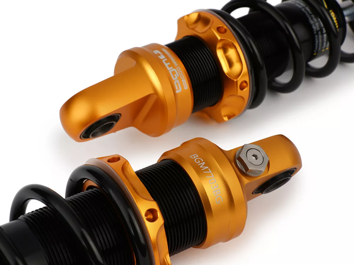 Jeu d'amortisseurs avant -BGM PRO F16 SPORT- Royal Alloy, GP125-350, TG125-350 - noir/or