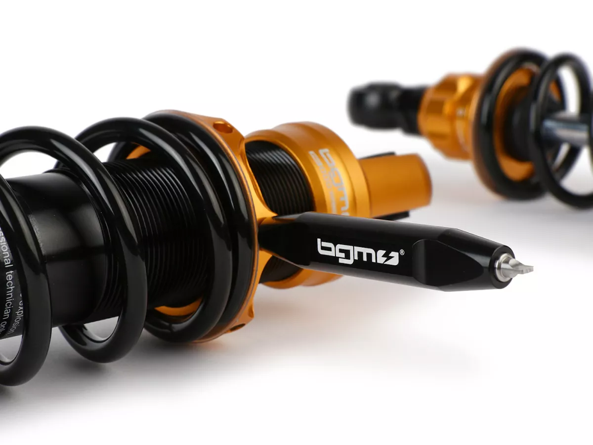 Jeu d'amortisseurs avant -BGM PRO F16 SPORT- Royal Alloy, GP125-350, TG125-350 - noir/or