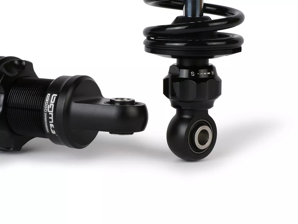 Rear shock absorber set -BGM PRO F16 SPORT- Royal Alloy, GP125-350, TG125-350 - black