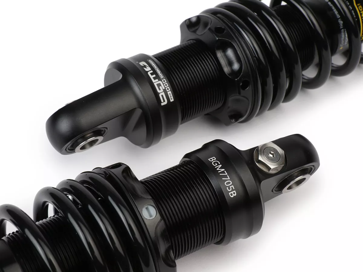 Rear shock absorber set -BGM PRO F16 SPORT- Royal Alloy, GP125-350, TG125-350 - black