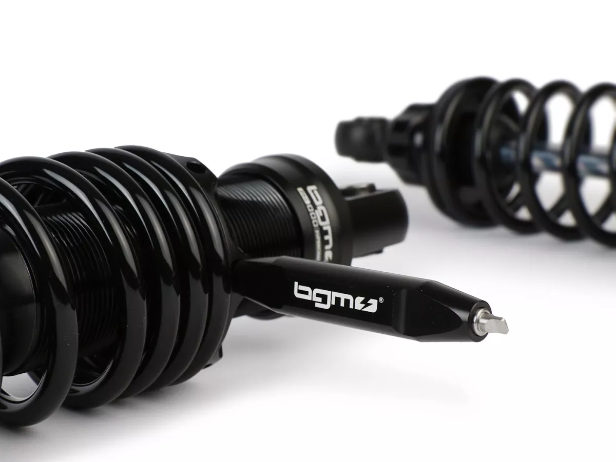 Rear shock absorber set -BGM PRO F16 SPORT- Royal Alloy, GP125-350, TG125-350 - black