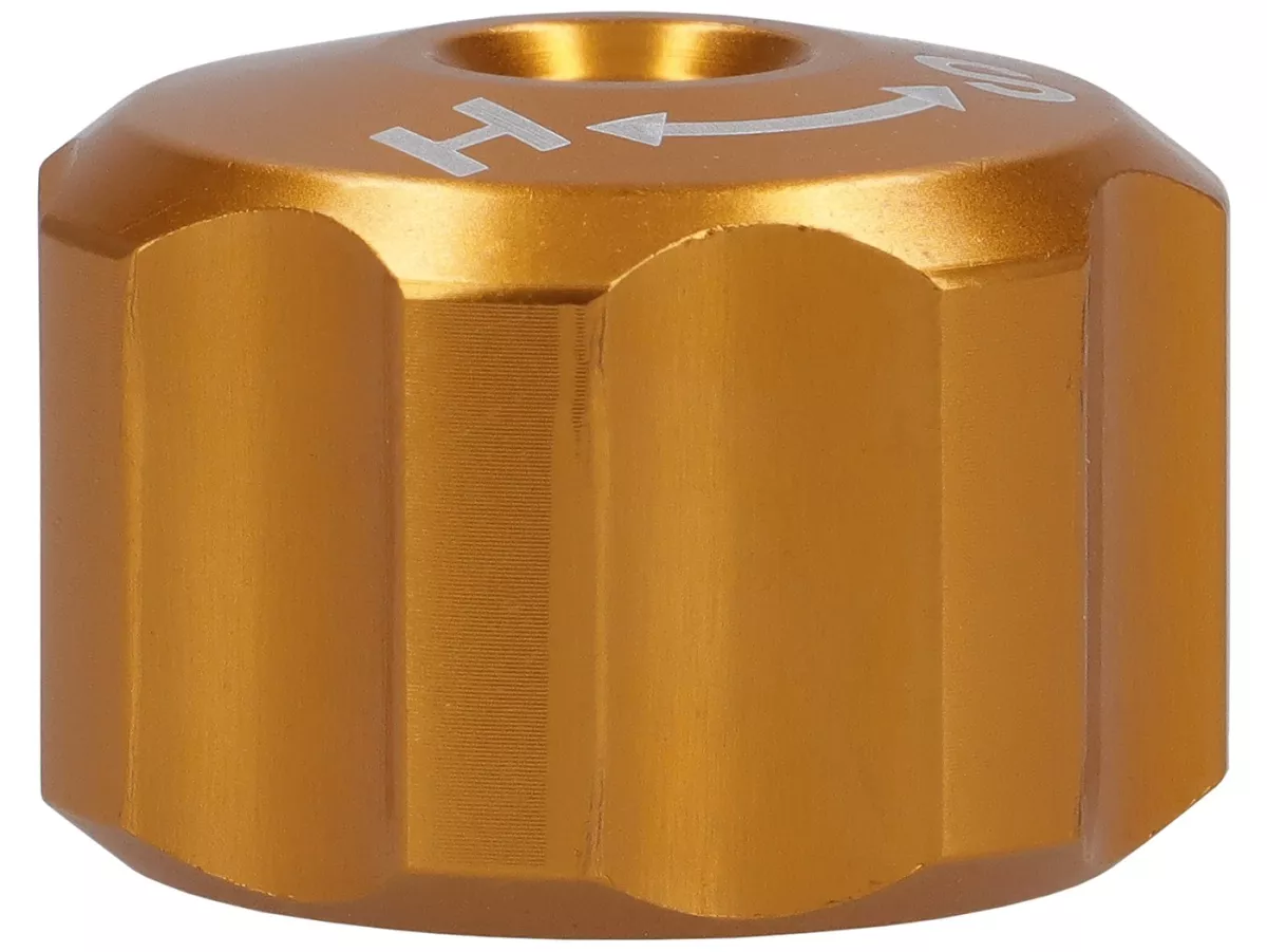 Einstellrad Dämpfung Druckstufe Soft/Hard -BGM PRO- Serie für Stoßdämpfer der Baureihen BGM PRO R12, BGM PRO SC / R12, BGM PRO SC / F16 - gold