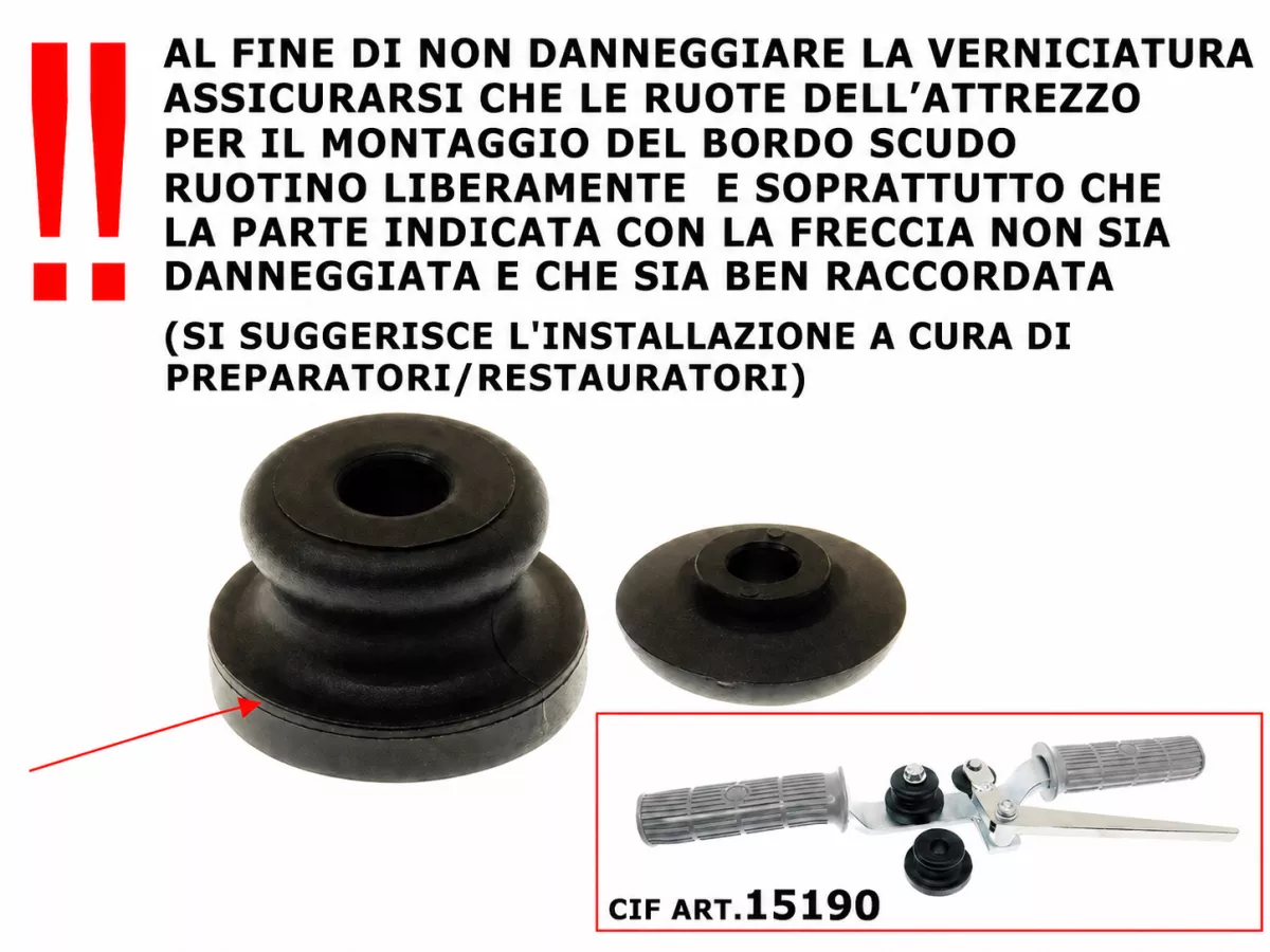 Protection des bords -CIF HQ Black Edition- Vespa Smallframe V50, PV125, ET3 - aluminium - noir