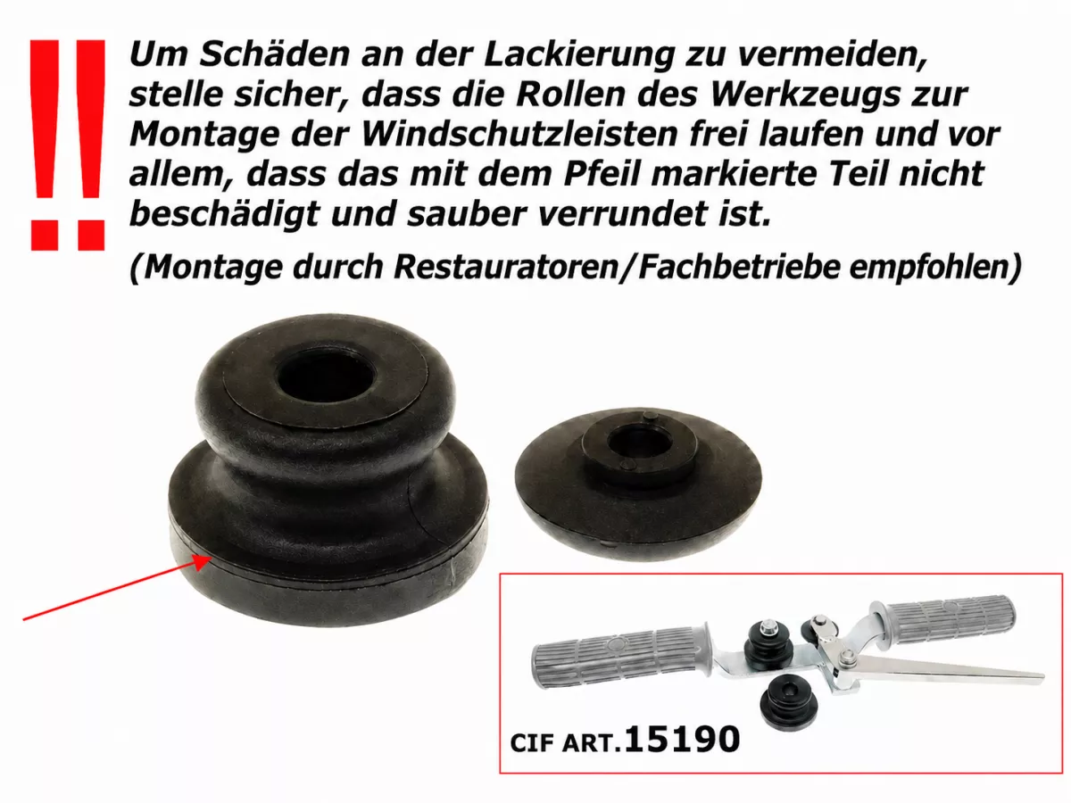 Protection des bords -CIF HQ Black Edition- Vespa Smallframe V50, PV125, ET3 - aluminium - noir