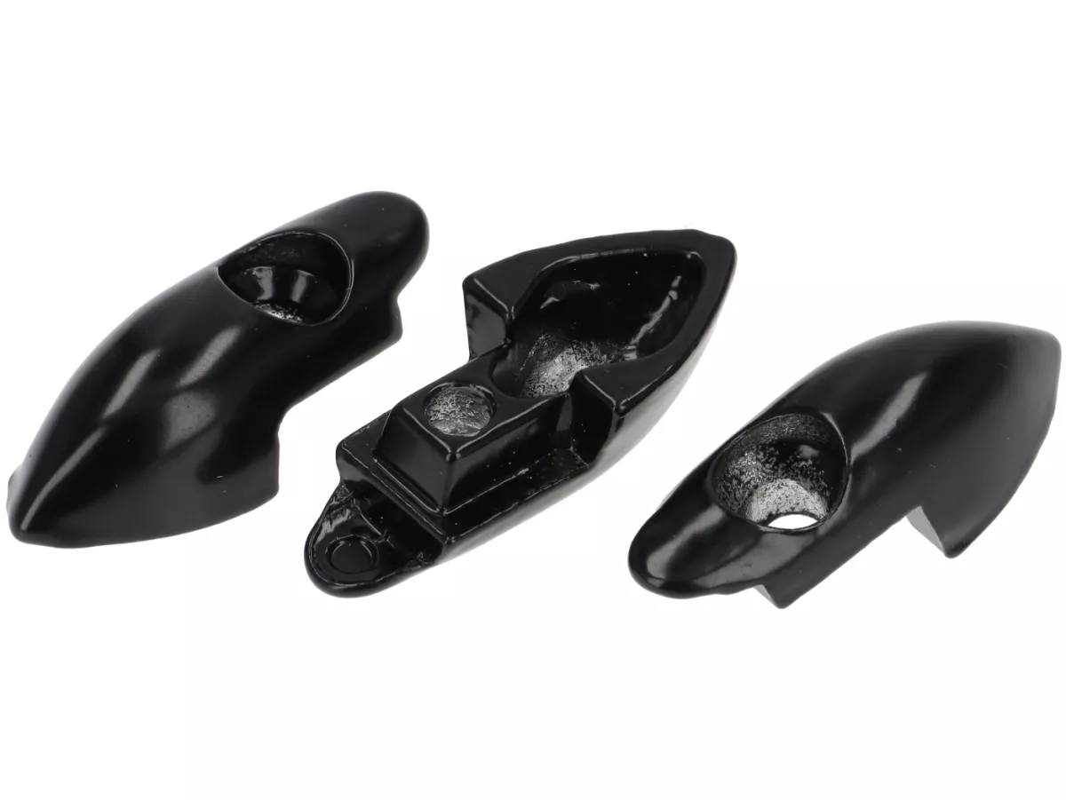 Jeu de marchepieds noir satiné -CIF- Vespa Smallframe V50, PV125, ET3