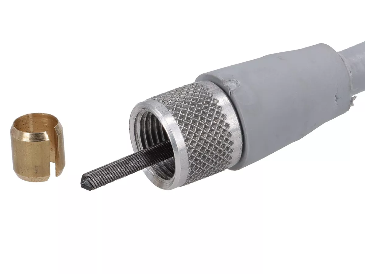 Snelheidsmeter kabel compleet -CIF adapter (2.0mm => 2.7mm)- Vespa GT125 (VNL2T), GTR125 (VNL2T), TS125 (VNL3T), Sprint150 (VLB1T), Sprint Veloce, Rally180 (VSD1T), Rally200 (VSE1T)
