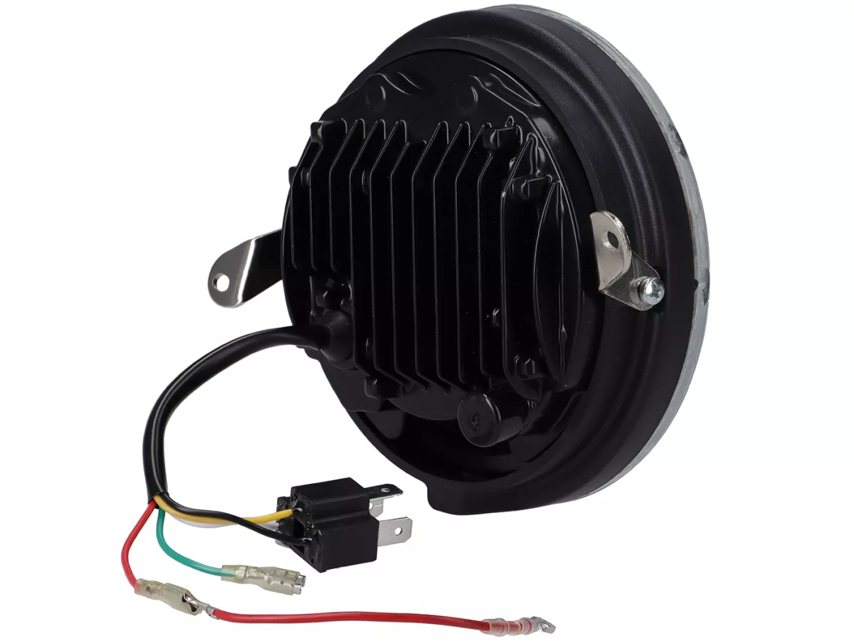 Headlight -SIEM LED Ø=146mm (with DGM test mark)- Vespa PX old, PX Lusso, Disc, '98, My (1977-2016) - incl. voltage converter set