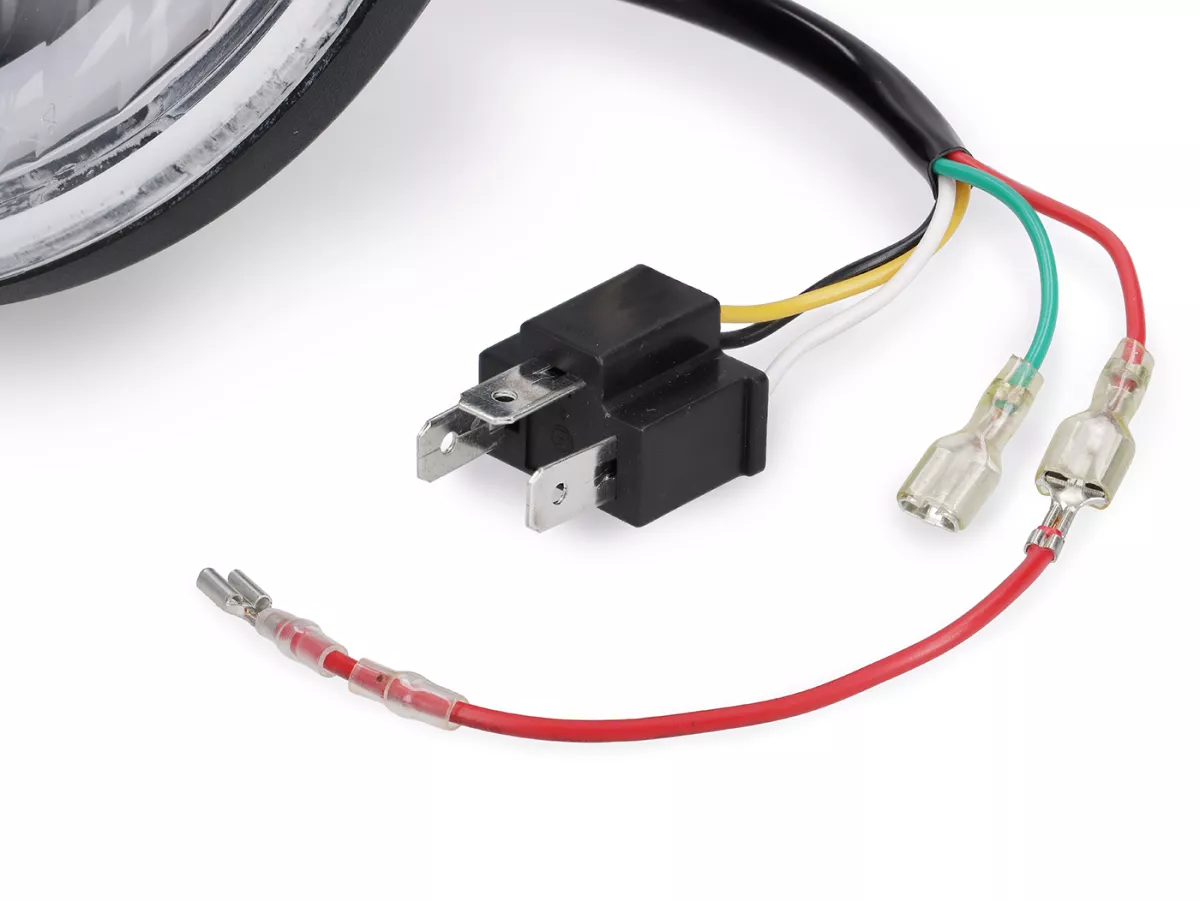 Headlight -SIEM LED Ø=146mm (with DGM test mark)- Vespa PX old, PX Lusso, Disc, '98, My (1977-2016) - incl. voltage converter set