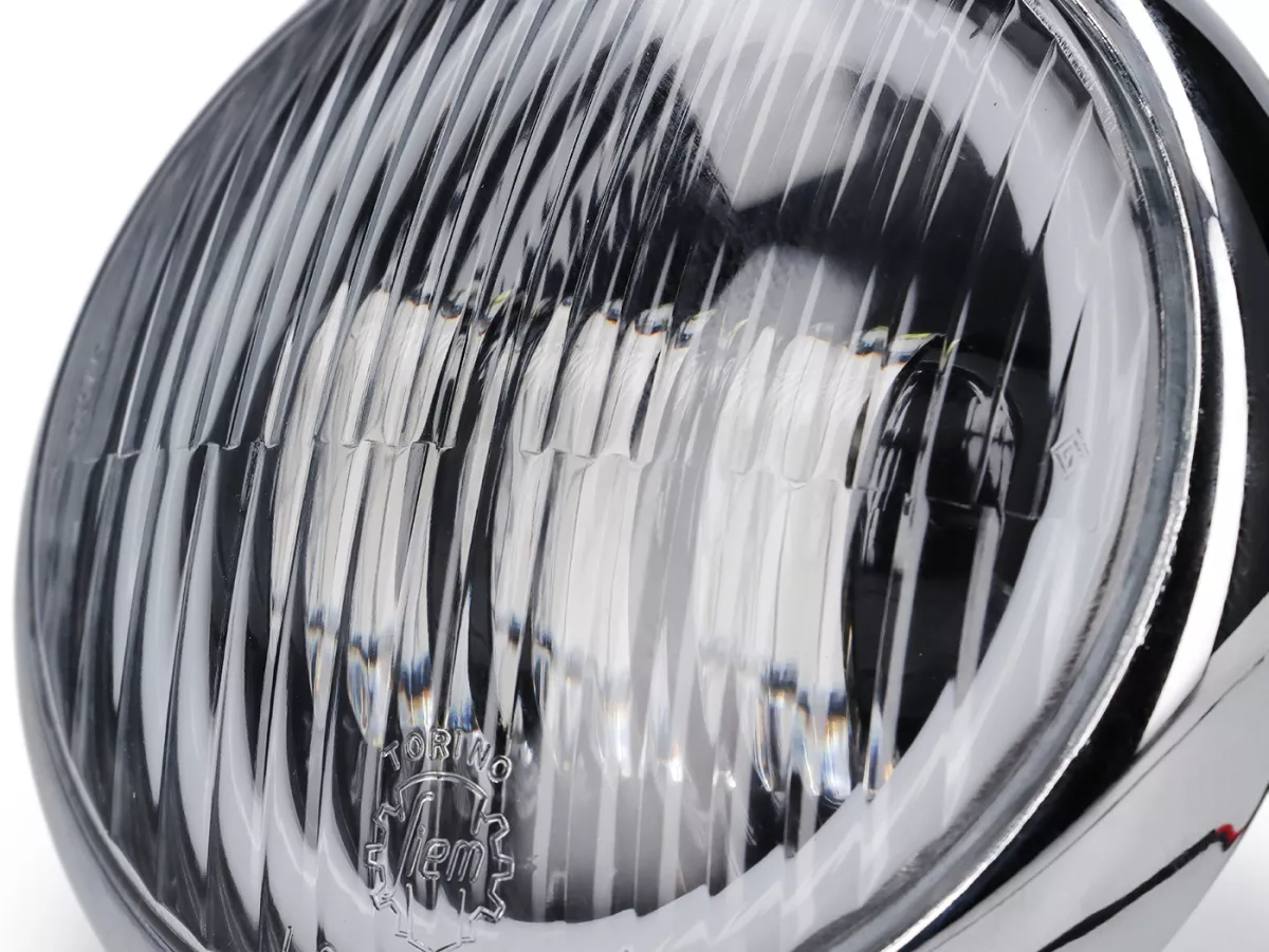 Lampu depan -SIEM LED Ø = 105/115mm (kaca/luar) - Vespa VNA1T ke VNA2T, VNB1T ke VNB2T - termasuk set konverter tegangan