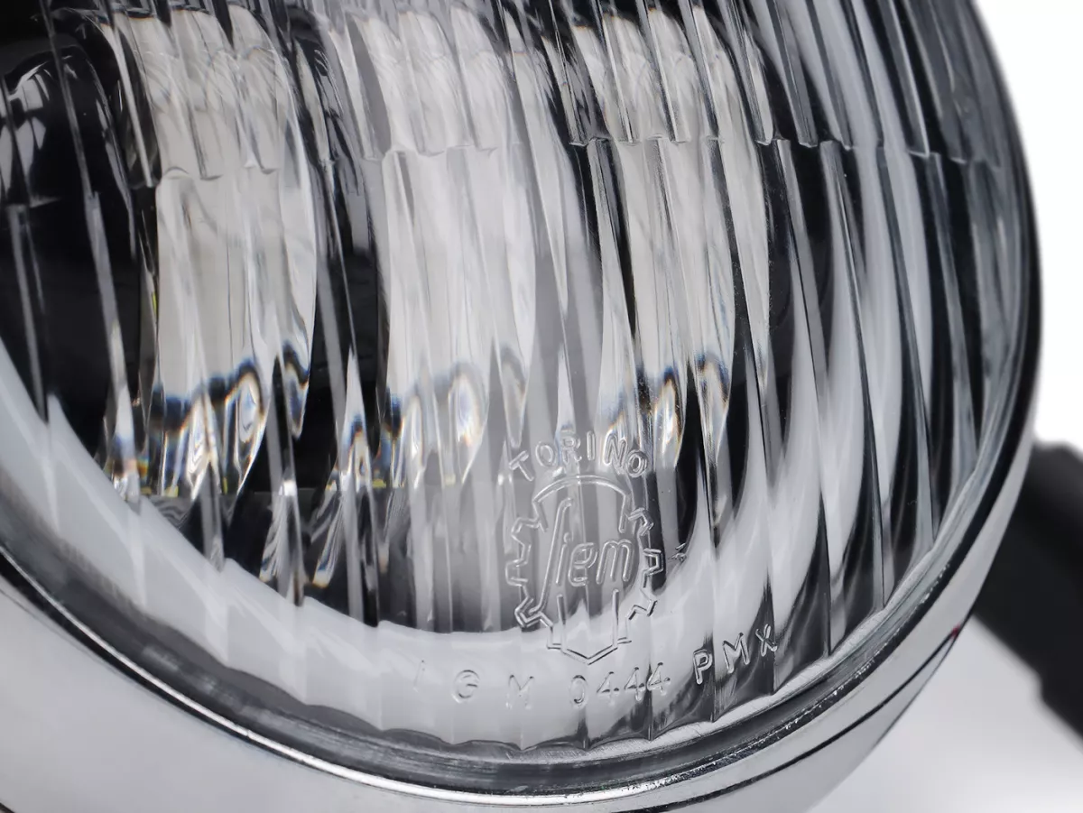 Lampu depan -SIEM LED Ø = 105/115mm (kaca/luar) - Vespa VNA1T ke VNA2T, VNB1T ke VNB2T - termasuk set konverter tegangan