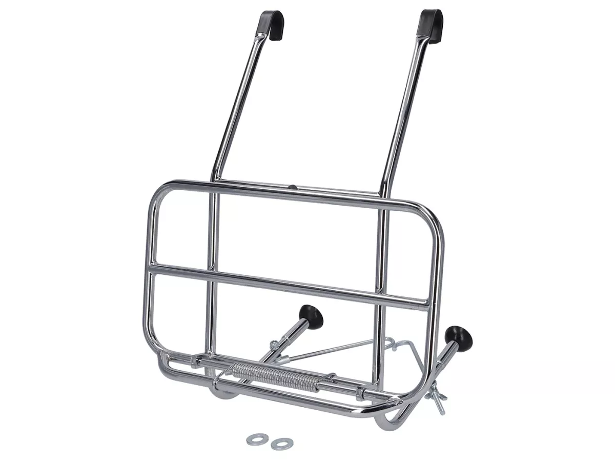 Bagagehylla fram SUPER ACCESSORI -by CUPPINI- Lambretta LI (Serie 2-3), LIS, SX, TV (Serie 2-3), DL, GP - Krom
