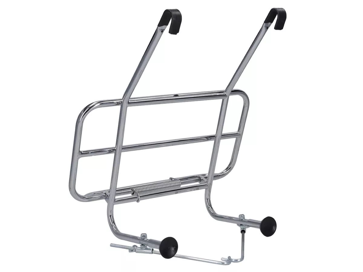 Bagagehylla fram SUPER ACCESSORI -by CUPPINI- Lambretta LI (Serie 2-3), LIS, SX, TV (Serie 2-3), DL, GP - Krom