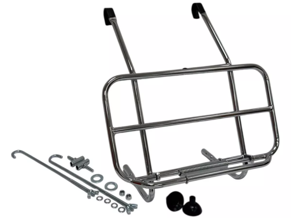 Bagagehylla fram SUPER ACCESSORI -by CUPPINI- Lambretta LI (Serie 2-3), LIS, SX, TV (Serie 2-3), DL, GP - Krom