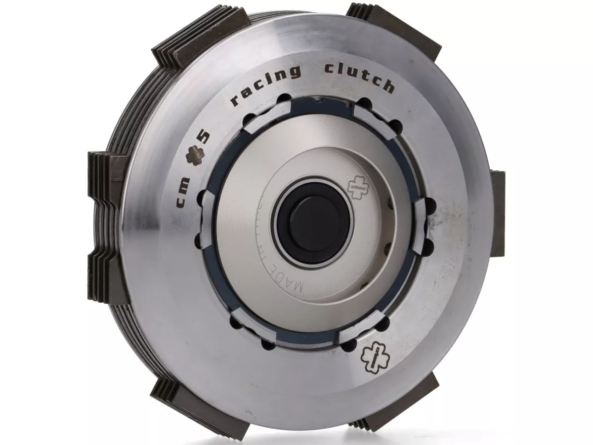 Frizione - CRIMAZ TOP CM5 - 5 dischi, doppia molla, mozzo poligonale/trilobato - Vespa V50, V90, PV125, ET3, PK, Ape 50