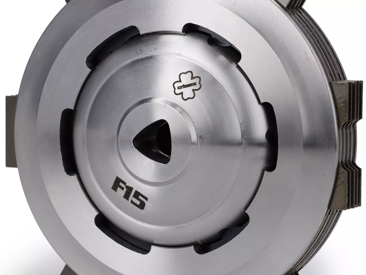 Frizione - CRIMAZ TOP CM5 - 5 dischi, doppia molla, mozzo poligonale/trilobato - Vespa V50, V90, PV125, ET3, PK, Ape 50