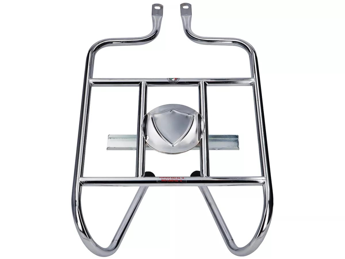 Bagagerek achteraan met reservewielhouder -AMS CUPPINI- Lambretta LI (serie 1-2), TV (serie 2) - chroom