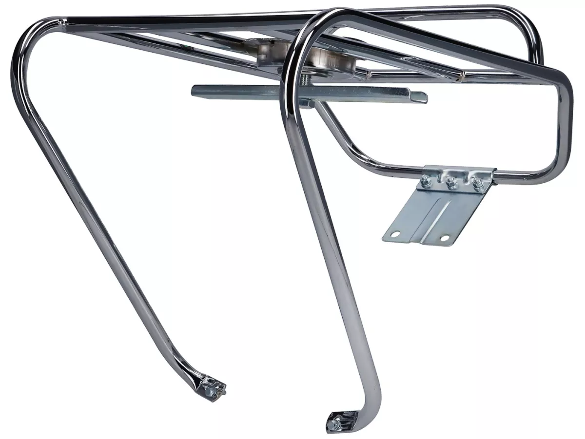 Porte-bagages arrière avec support de roue de secours -AMS CUPPINI- Lambretta - Lambretta LI (série 3), LIS, SX, TV (série 3), DL, GP - Chrome