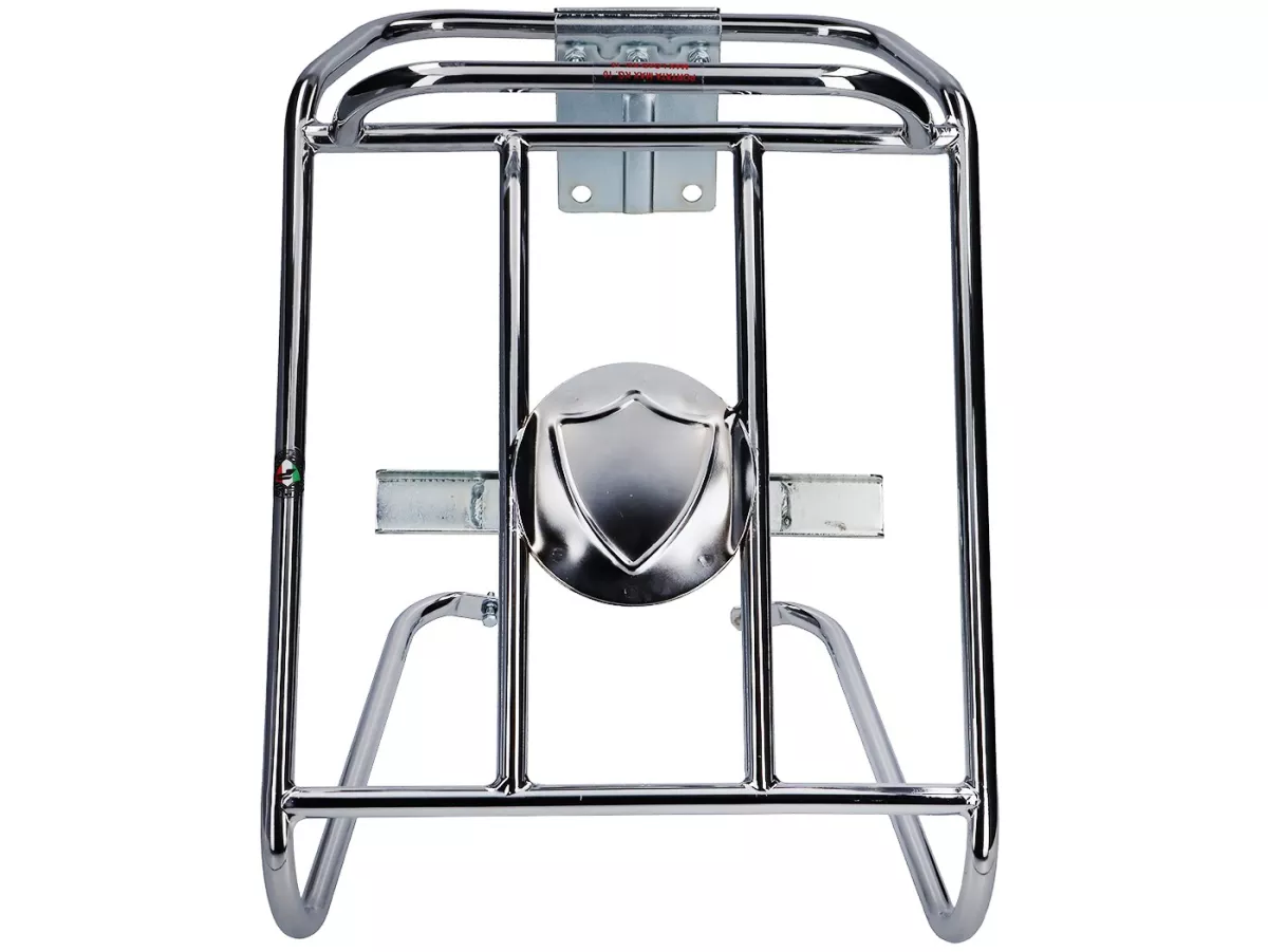 Porte-bagages arrière avec support de roue de secours -AMS CUPPINI- Lambretta - Lambretta LI (série 3), LIS, SX, TV (série 3), DL, GP - Chrome