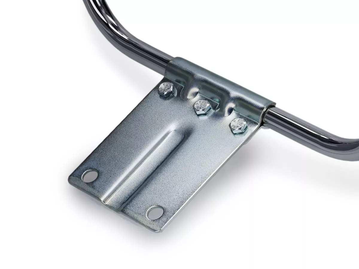 Porte-bagages arrière avec support de roue de secours -AMS CUPPINI- Lambretta - Lambretta LI (série 3), LIS, SX, TV (série 3), DL, GP - Chrome