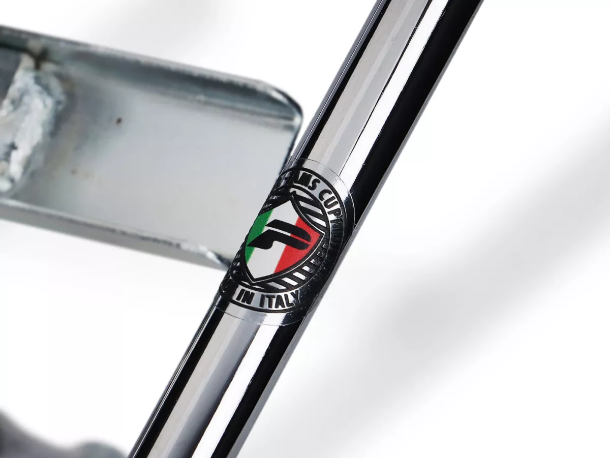 Porte-bagages arrière avec support de roue de secours -AMS CUPPINI- Lambretta - Lambretta LI (série 3), LIS, SX, TV (série 3), DL, GP - Chrome