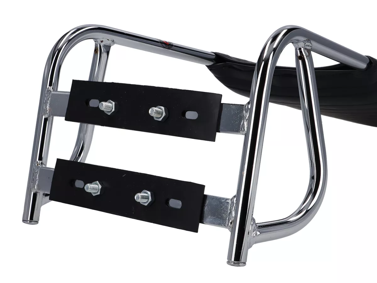 Högt ryggstöd, Sissy Bar / Hi-Rise -AMS CUPPINI- Lambretta LI, LIS, SX, TV, DL, GP - Krom