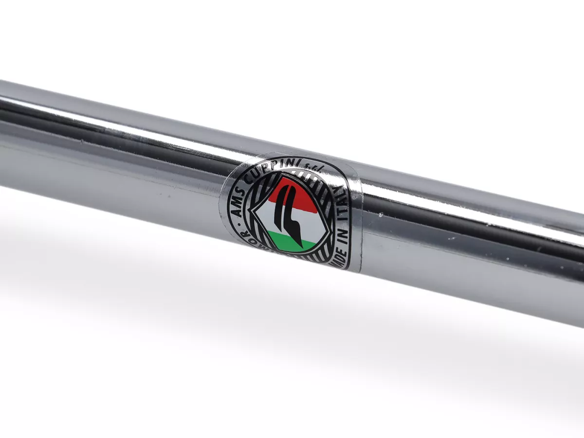 Högt ryggstöd, Sissy Bar / Hi-Rise -AMS CUPPINI- Lambretta LI, LIS, SX, TV, DL, GP - Krom