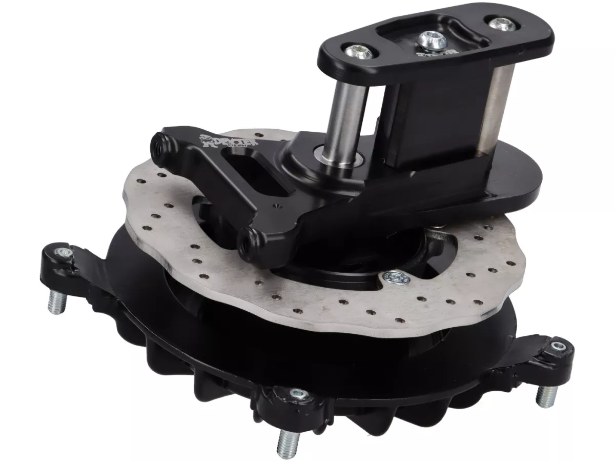 Schijfremset voor -DEXTER RACING Classic Black Edition- Vespa V50, 50 Special, 50SR, SS50, SS90, V90, PV125, ET3 - zwart