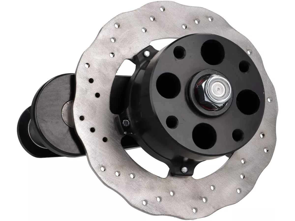 Set freno a disco anteriore -DEXTER RACING Classic Black Edition- Vespa V50 N-L-R cerchio a quattro fori - nero