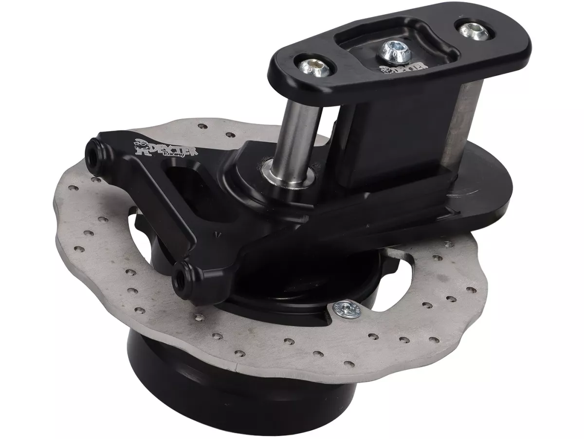 Set freno a disco anteriore -DEXTER RACING Classic Black Edition- Vespa V50 N-L-R cerchio a quattro fori - nero