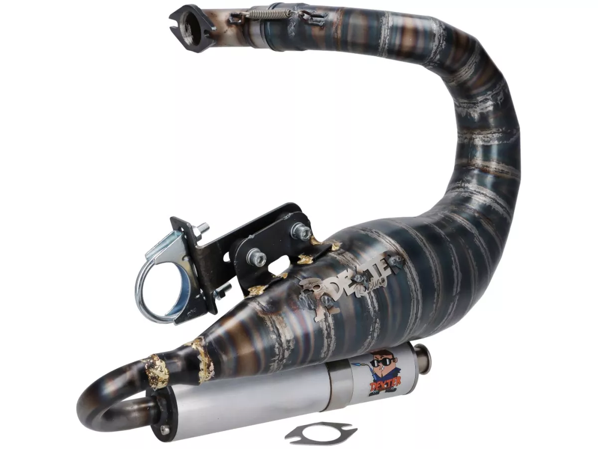 Echappement -DEXTER RACING Sport Production- Vespa Smallframe 100-144 cc - V50, 50 Special, ET3, PV125, PK 125 S/XL/XL2/ETS, Motovespa PK 75/PK 125, Primavera 125 T3