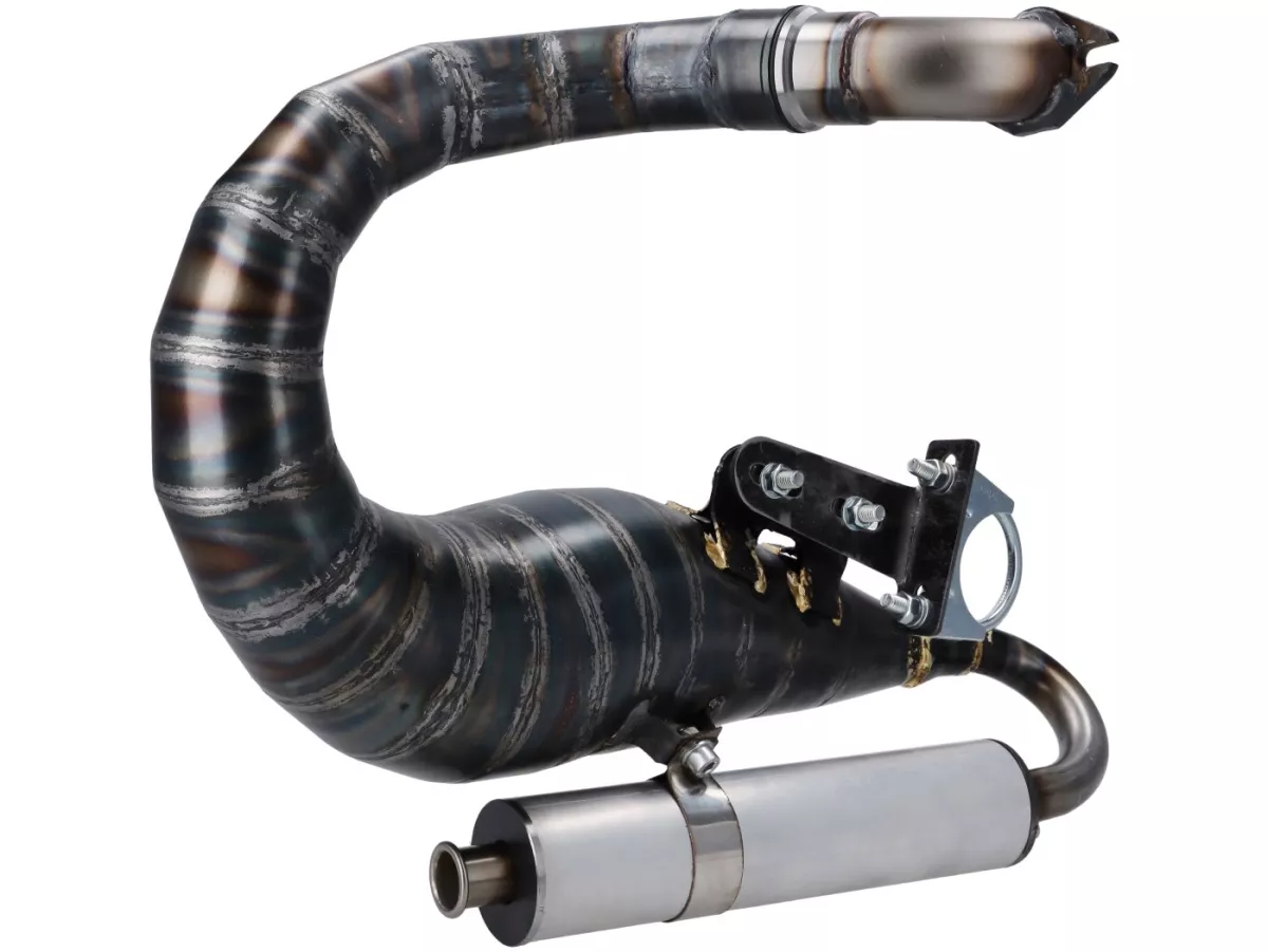 Echappement -DEXTER RACING Sport Production- Vespa Smallframe 100-144 cc - V50, 50 Special, ET3, PV125, PK 125 S/XL/XL2/ETS, Motovespa PK 75/PK 125, Primavera 125 T3