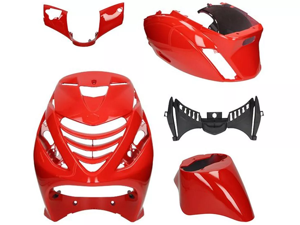 Juego carenado 5 piezas -DMP- SP Evo-1 - Piaggio Zip 2000, Zip II 50-125 - Scuderia rojo