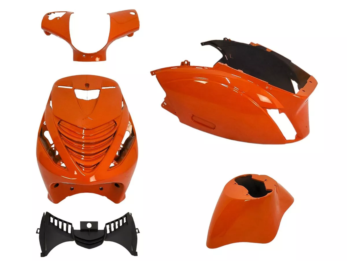 Juego carenado 5 piezas -DMP- SP Evo-1 - Piaggio Zip 2000, Zip II 50-125 - MX naranja