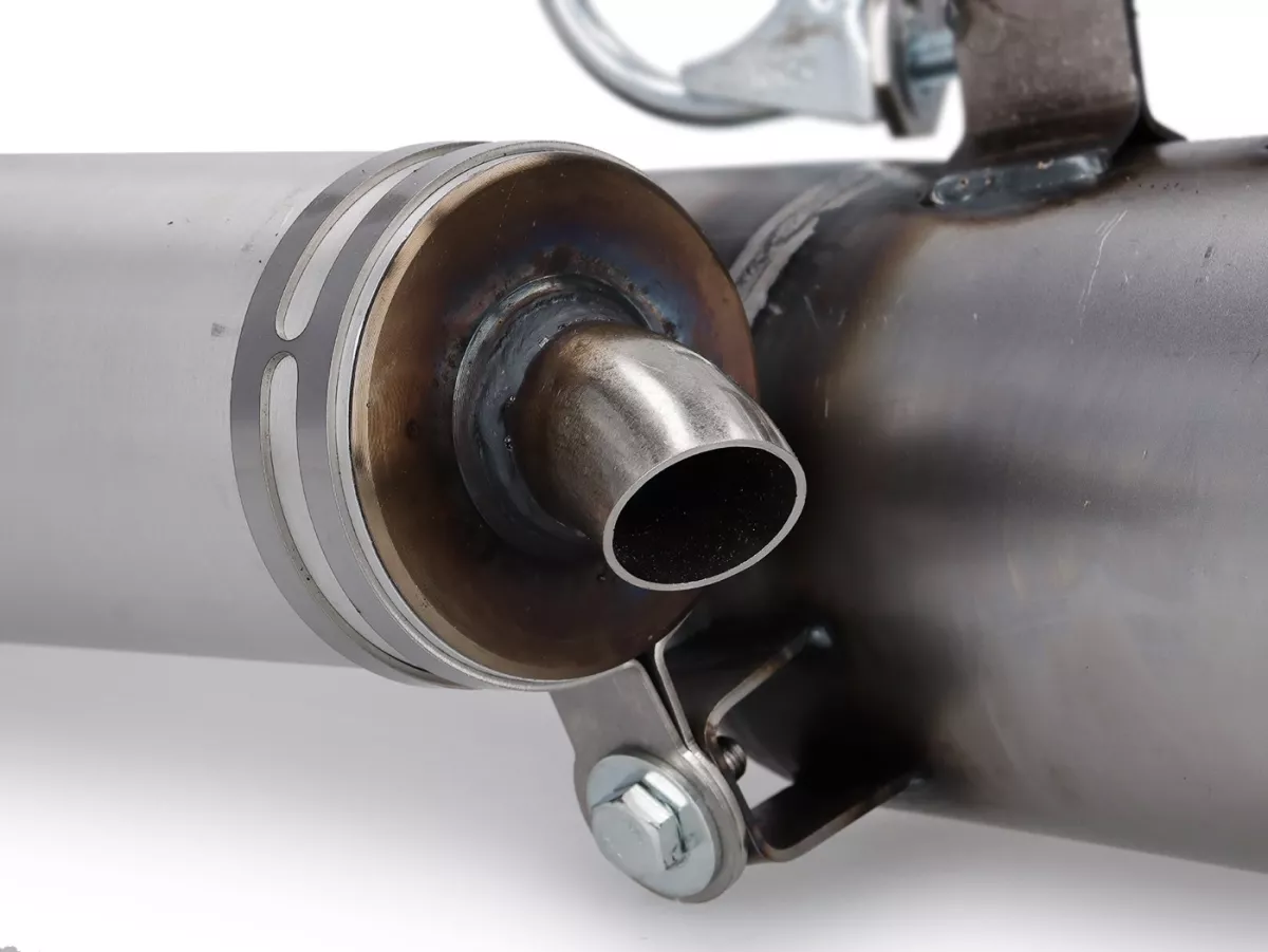 Knalpot -EGIG PERFORMANCE Whisper Goofi D&F- Egig 220, peredam suara yang dibaut - Vespa ET3, PV125 - Peredam kejut perlu diimbangi