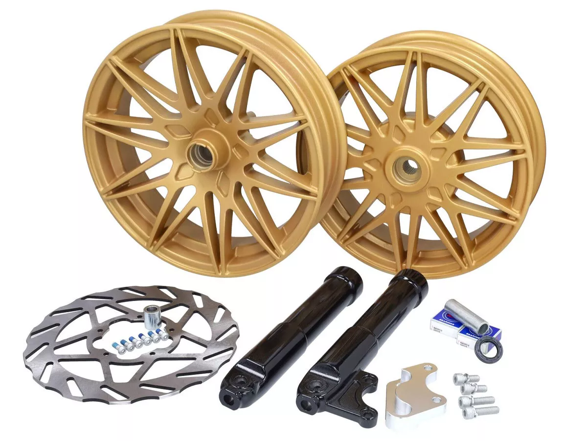 Fälgkonverteringssats -FAST ARROW PRO- Piaggio Zip 2000, Zip II 50-125 - guld