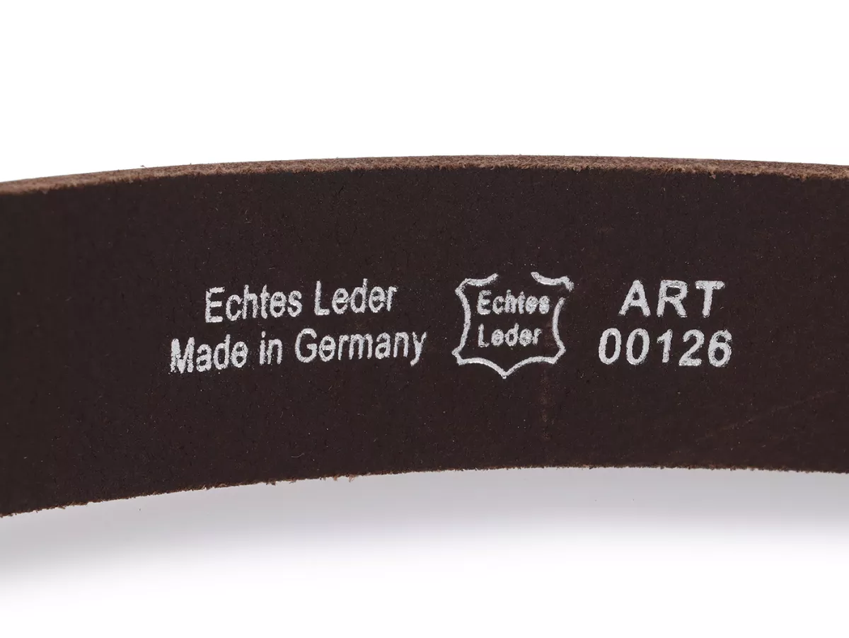 Riem - zwart, echt leer, maat 85, met Vespa gesp